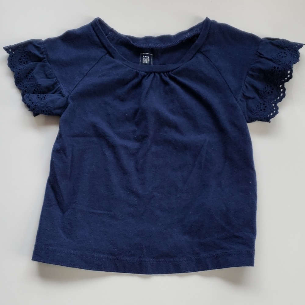 Baby GAP 12-18mo tshirt with frilly sleeves